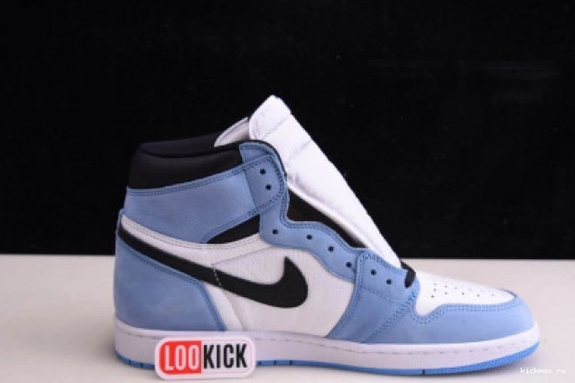 Rep MAX BLACK 1 UNIVERSITY JORDAN WHITE RETRO BLUE AIR HIGH 555088-134 0816